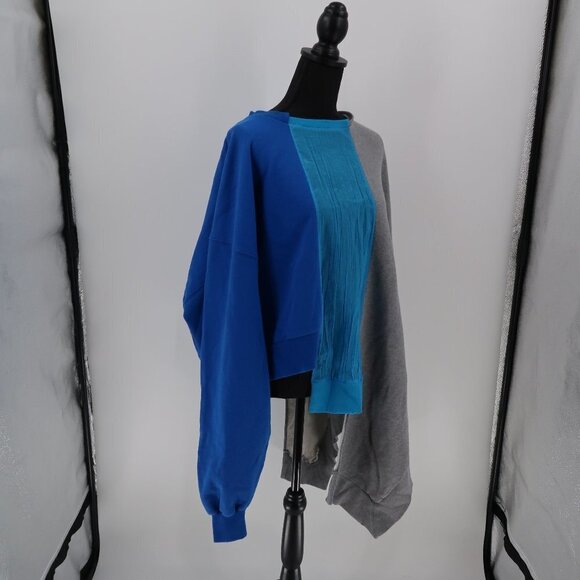 Ben Taverniti UNRAVEL PROJECT Over-Sized Asymmetrical Sweatshirt - Picture 5 of 10